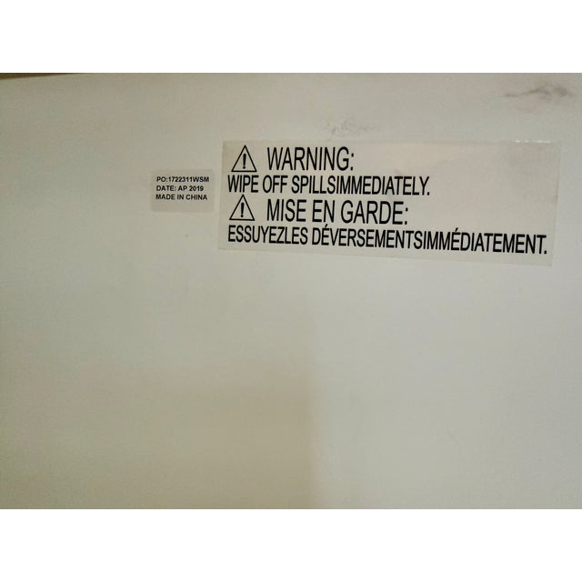 Williams Sonoma Pierre White Marble Coffee Table (56") For Sale - Image 9 of 9