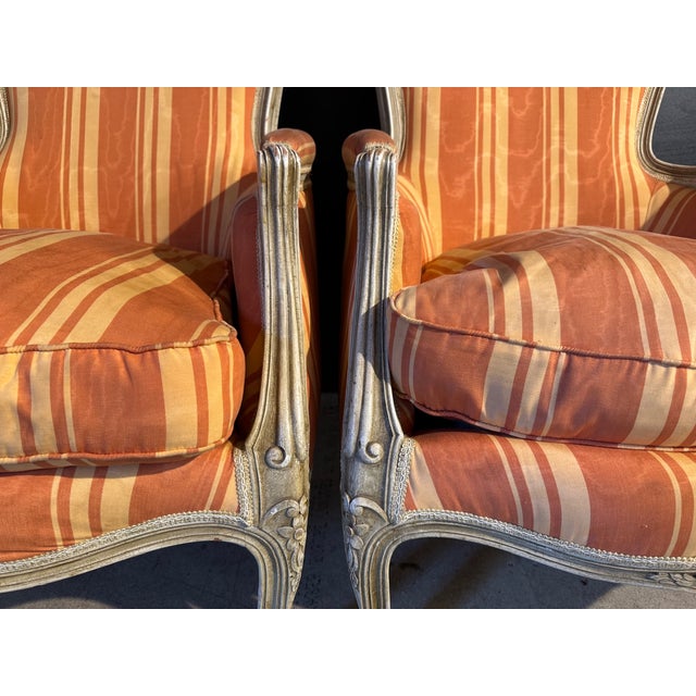 Ivory French Bergere Lounge Chairs, 1900, Set of 2 For Sale - Image 8 of 17