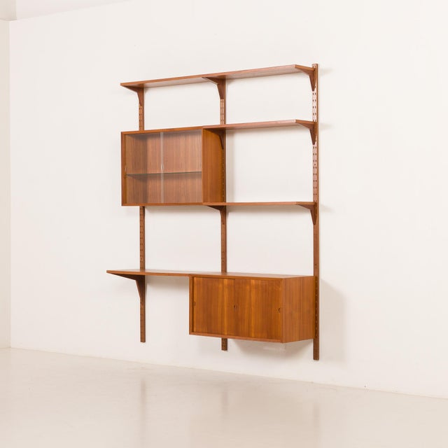 Mid-Century Modern Teak Home Office Wall Unit by Poul Cadovius for Cado, 1960s For Sale - Image 3 of 18