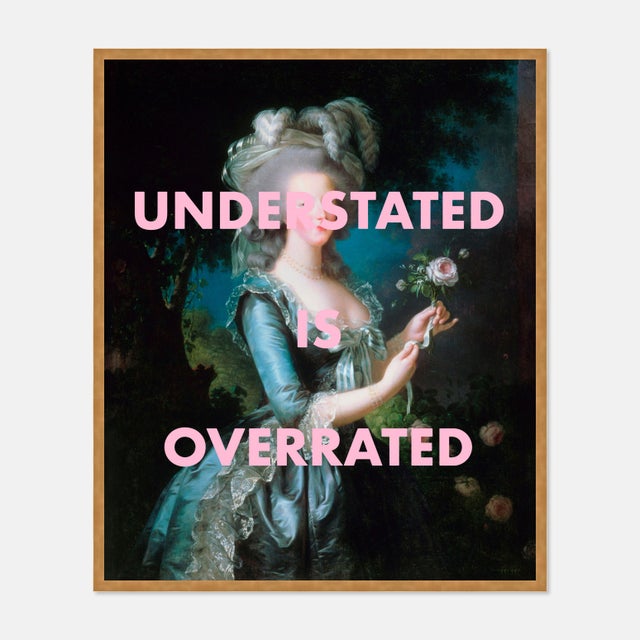 Lara Fowler Understated is Overrated by Lara Fowler in Gold Framed Paper, Medium Art Print For Sale - Image 4 of 4