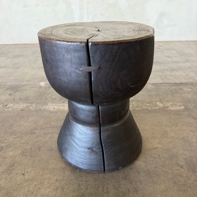 15" x 15" x 18"H Crafted from reclaimed walnut, this vintage side table blends clean lines with natural warmth. Showcasing...