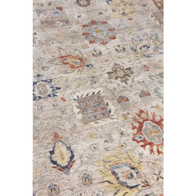 Rugs Evie Hand Knotted Wool Gray & Multi - 10'x14' For Sale In Los Angeles - Image 6 of 9