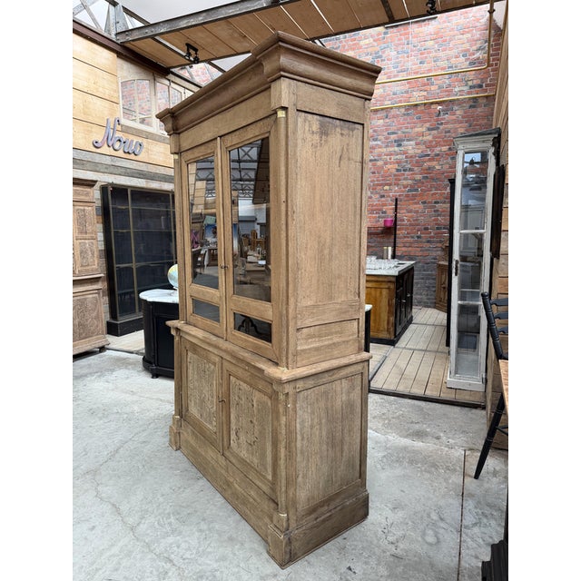 19th Century 19th Century Empire Oak China Cabinet For Sale - Image 5 of 13