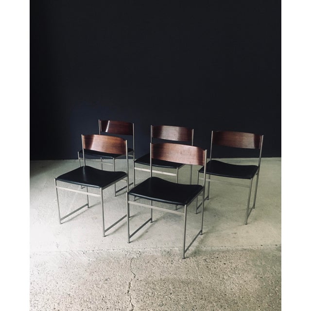 Vintage Midcentury Modern Design "SM08" Model Dining Chair Set of 5 by Cees Braakman for UMS Pastoe. Made in the...