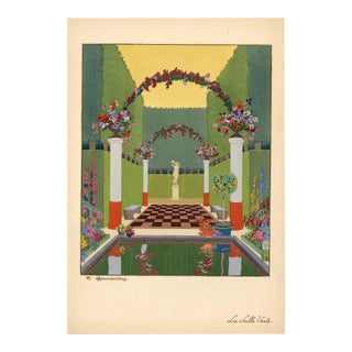 "La Salle Verte" Pochoir C. 1919 For Sale