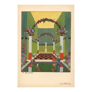 "La Salle Verte" Pochoir C. 1919