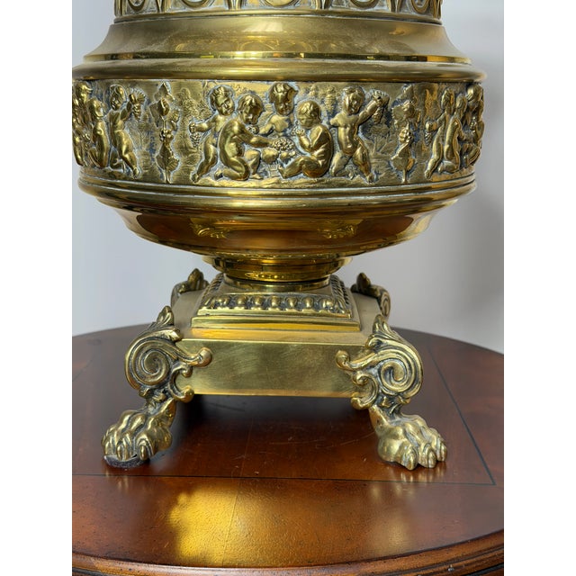 1880s French Empire Style Rococo Revival Victorian Jardiniere W/Original Liner For Sale - Image 9 of 13