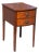 Vintage Bow Front Mahogany Two Drawer Side Table/Nightstand For Sale