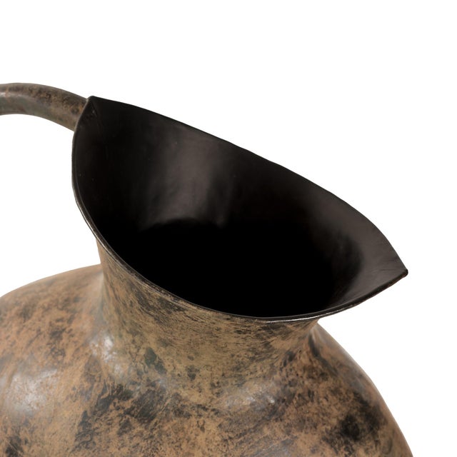 Metal Strata Vase with Handle - Large For Sale - Image 7 of 11