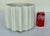 Stylish Revelation Modern Ivory Stone Round Ripple Cachepot, showroom floor sample