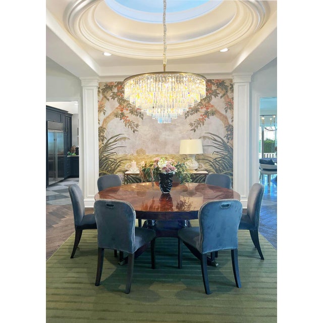 Wood 72-Inch Mahogany Pedestal Table With Self-Storing Leaf Opens to a 72 X 100 Inch Oval, an Ap Exclusive by AntiquePurveyor. For Sale - Image 7 of 18