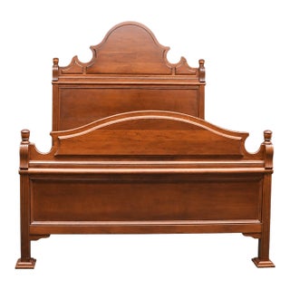 Dutch Designs Cherry Wood King Bed, Traditional Federal Style Bed Frame For Sale