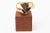 Vintage Signed Initialed Brass Bronze and Wood Small Abstract Sculpture For Sale In Miami - Image 6 of 9
