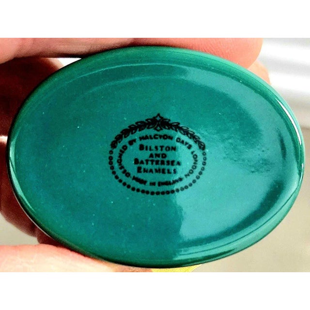 Paint Bilston & Battersea English Fine Enamel Oval Box W/Lid For Sale - Image 7 of 9
