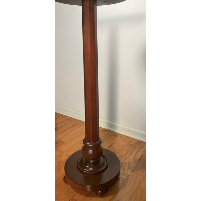 Vintage Mid-Century Pedestal Stand/Column Plant Stand/Lamp Table Solid Walnut, C. 1950s-1970s For Sale In Greenville, SC - Image 6 of 12