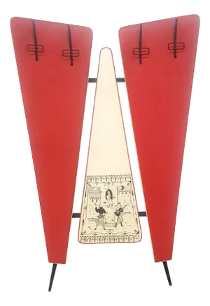 Italian Coat Rack with Romeo & Juliet Picture, 1950s