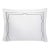 Contemporary Clarissa Standard Cotton Sham, White & Light Gray For Sale - Image 3 of 3
