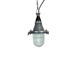 Industrial Grey Pendant Light, Former USSR, 1960s