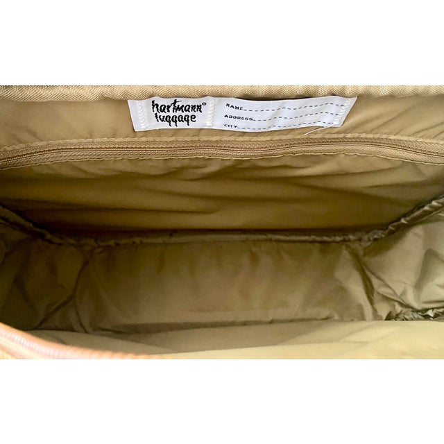 Vintage Hartmann Tweed & Leather 2-Piece Luggage Set - Garment & Companion Bag Excellent Condition For Sale - Image 15 of 18