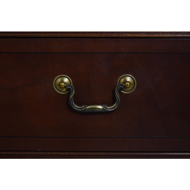 Wood Ethan Allen Mahogany Inlaid Double Dresser For Sale - Image 7 of 18