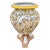 Neoclassical Painted Faience Putti Vase on Paw Feet For Sale