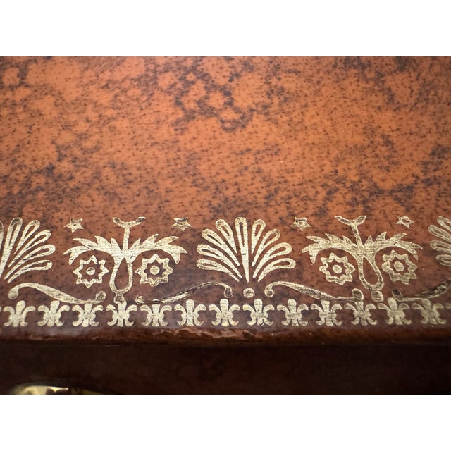 Vintage Maitland-Smith Hand-Painted Lift-Top Storage Box Table on Carved Wood Stand For Sale - Image 10 of 18