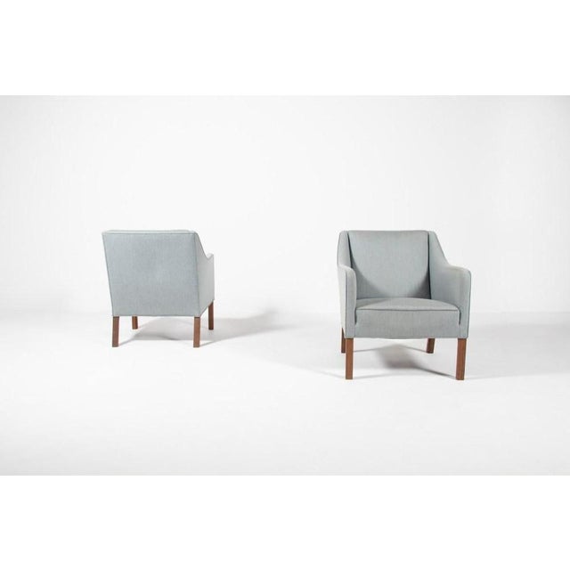 Danish Club Chairs from Einar Larsen, Set of 2 For Sale - Image 3 of 12