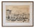 Engelman, Amsterdam City Waterfront, 1980, Charcoal Drawing, Framed For Sale