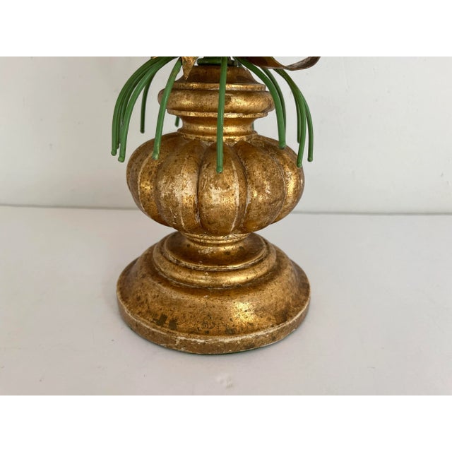 Purple 1960s Italian Topiary Lamp & Shade For Sale - Image 8 of 10