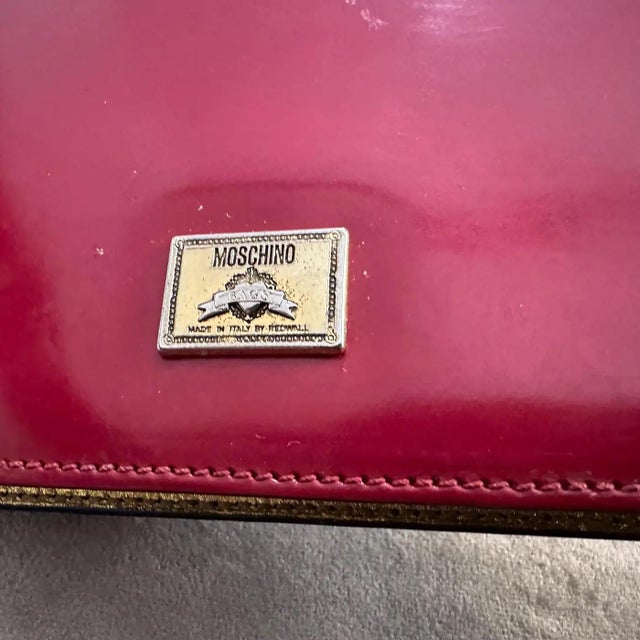 Italian A 1980s Iconic Franco Moschino Small Hand Bag For Sale - Image 3 of 12