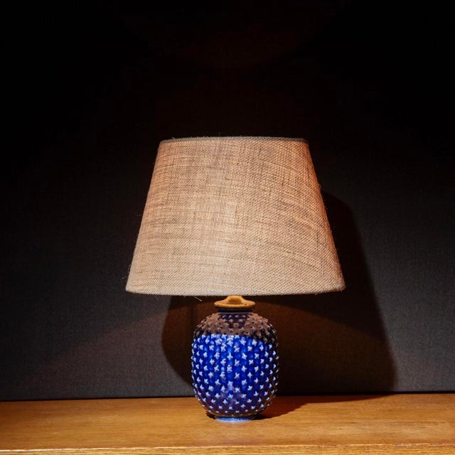 Rörstrand Mid-Century Swedish Stoneware Table Lamp by Gunnar Nylund for Rörstrand, 1950s For Sale - Image 4 of 8