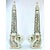 Mid 20th Century Italian Majolica Elephant Obelisks by Meiselman Imports - A Pair For Sale In Houston - Image 6 of 13