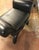 Plastic Black Vintage Vinyl Ottoman/Stool (Vintage) For Sale - Image 7 of 7
