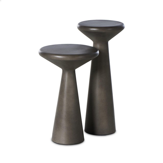 Dark Gray Four Hands Ravine Concrete Accent Tables, Set Of 2 - Dark Grey For Sale - Image 8 of 8