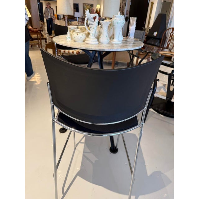 Modern Mayline Black Bar Stool (Set of 2) For Sale - Image 4 of 8