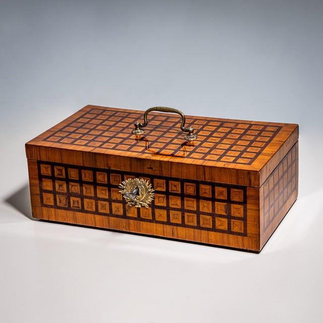 Brown Antique Decorative Box, 1800s For Sale - Image 8 of 11