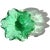 Beautiful vintage Murano hand blown green and controlled bubbles Italian art glass flower shaped decorative bowl. The...
