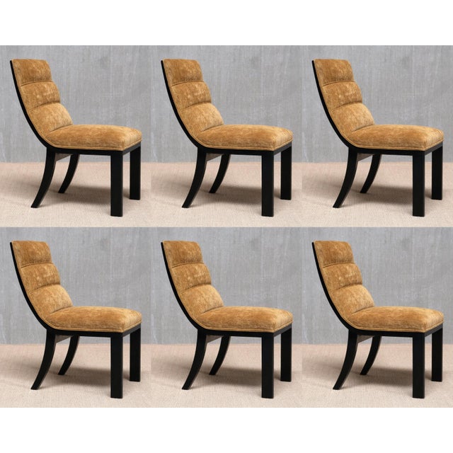 Vintage Dining Chairs in Lacquered Wood by Melchiorre Bega, 1930s, Set of 6 For Sale - Image 17 of 17