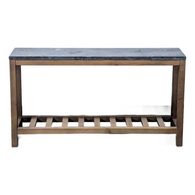Pottery Barn Bluestone Console Table For Sale