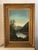 Antique Victorian oil painting on linen. From an old Adirondack NY estate. Features a mountain lake with sailboats. In a...