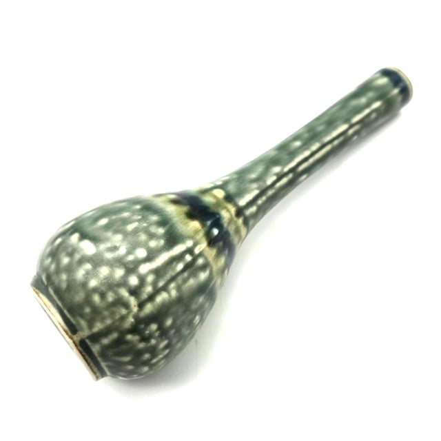 1960s Mid 20th Century Scandinavian Faience Ceramic Bud Vase For Sale - Image 5 of 8