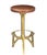 2020s Matthew Izzo Home Ersa Brass Finish and Leather Barstool For Sale - Image 5 of 5