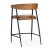 Chestnut Leather U-Back Counter Stool For Sale - Image 4 of 6