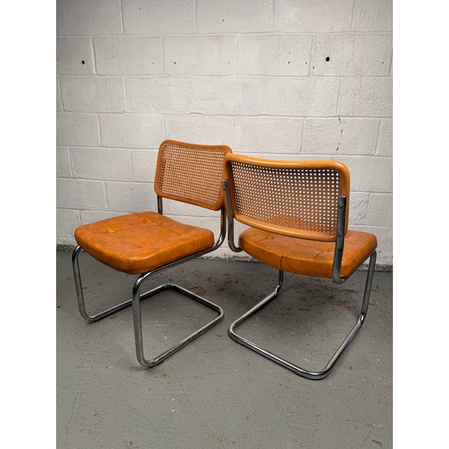 Chromcraft Mid 20th Century Set of 4 Rattan Dining Chairs Mfg. By Chromcraft For Sale - Image 4 of 17
