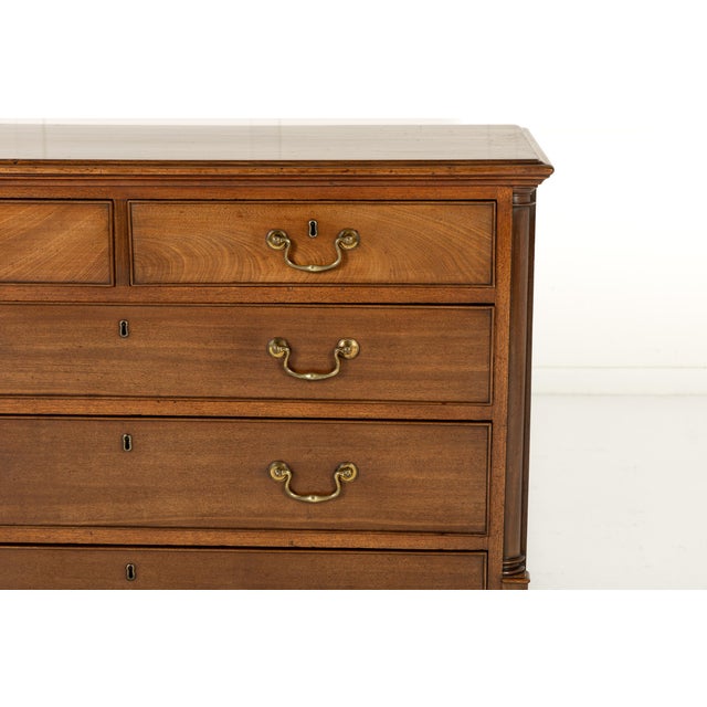 18th Century 18th Century English George III Mahogany Chest of Drawers For Sale - Image 5 of 10