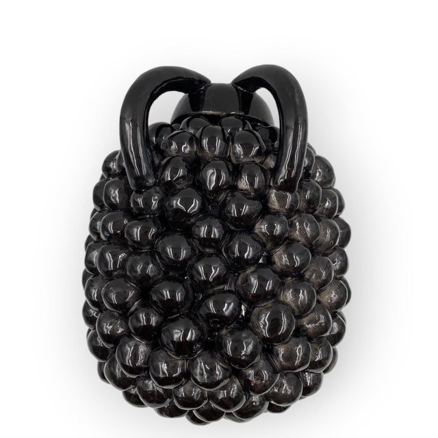 Black Ceramic Ram Sculpture, Italy, 1980s For Sale - Image 10 of 18