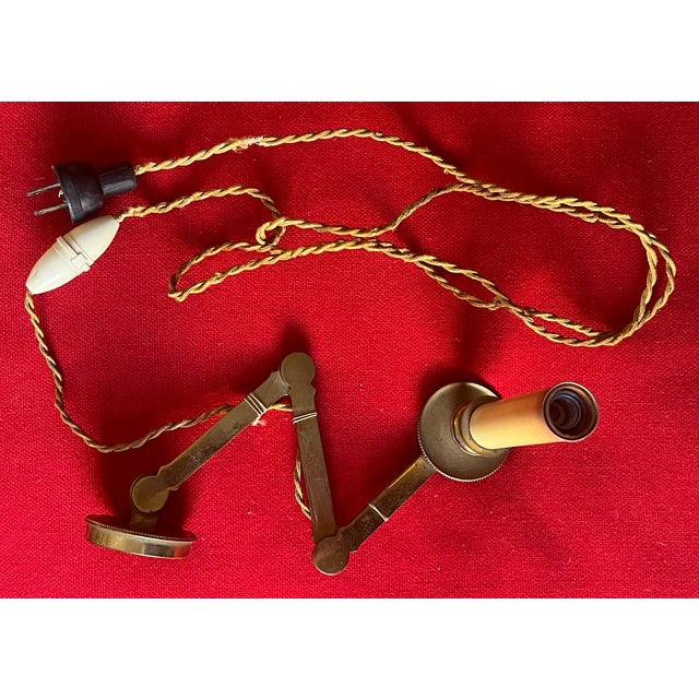 Brass Swing Arm Library Wall Light Sconce Lamp For Sale - Image 12 of 17