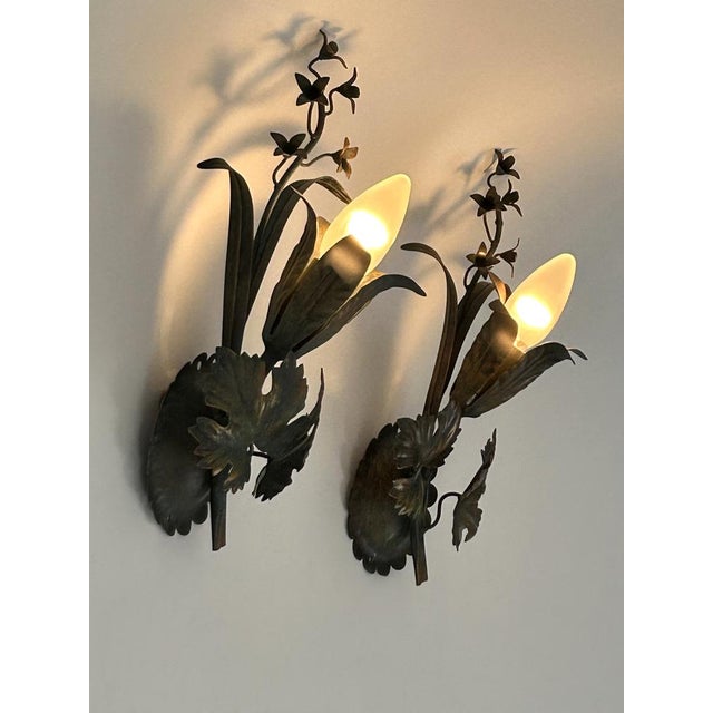 Vine Leaves Sconces from Honsel Leuchten, Germany, 1970s, Set of 2 For Sale - Image 12 of 18
