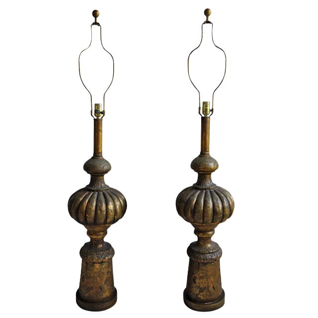 Chapman Hollywood Regency Sculptural Lamps For Sale