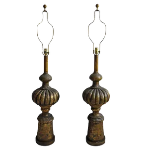 Chapman Hollywood Regency Sculptural Lamps